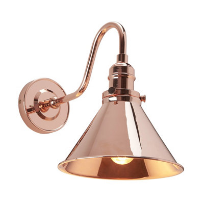 Elstead Lighting Provence 1 Light Wall LightPolished Copper from B&Q