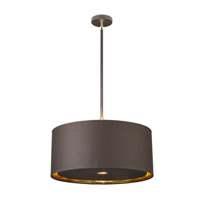 Elstead Balance 1 Light Round Ceiling Pendant BrownBrassE27 from B&Q
