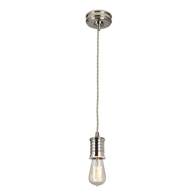 Elstead Douille 1 Light Ceiling Pendant Polished NickelE27 from B&Q