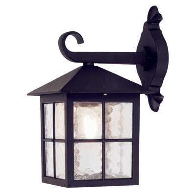Elstead Winchester 1 Light Outdoor Wall Lantern Light Black Ip43E27