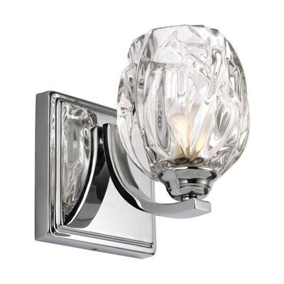 Luminosa Lighting Luminosa Kalli 1 Light Indoor Wall Light Polished Chrome Ip44G9 from B&Q