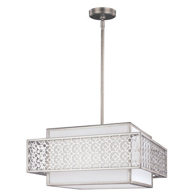 Elstead Lighting Kenney 3 Light PendantSunrise Silver from B&Q