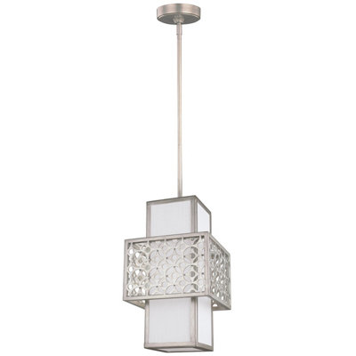 Elstead Lighting Kenney 1 Light Mini-PendantSunrise Silver from B&Q