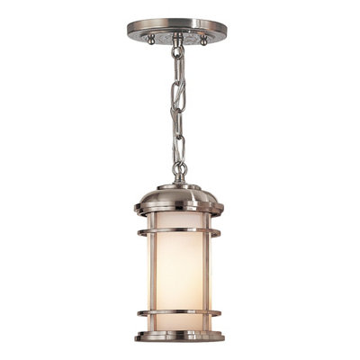 Elstead Lighting Lighthouse 1 Light Small Chain LanternBrushed Steel from B&Q