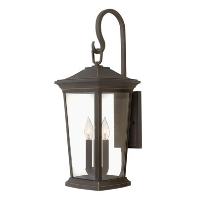 Elstead Bromley 3 Light Outdoor Large Wall Lantern Light Bronze Ip44E14 from B&Q