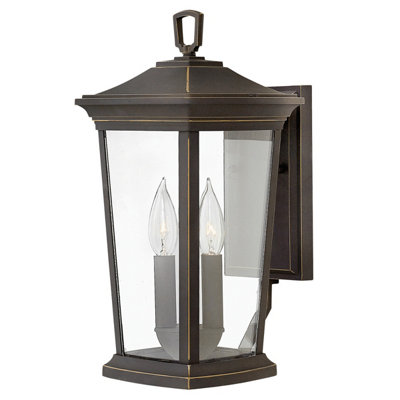 Elstead Bromley 2 Light Outdoor Medium Wall Lantern Light Bronze Ip44E14