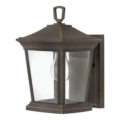 Elstead Bromley 1 Light Outdoor Small Wall Lantern Light Bronze Ip44E27