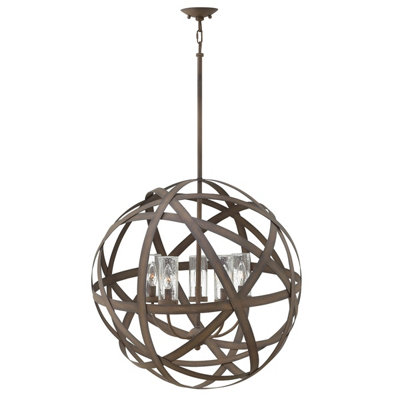 Luminosa Lighting Luminosa Carson 5 Light Outdoor Ceiling Pendant Light Iron Ip44E14