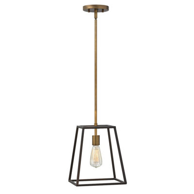 Elstead Fulton 1 Light Ceiling Pendant BronzeE27 from B&Q