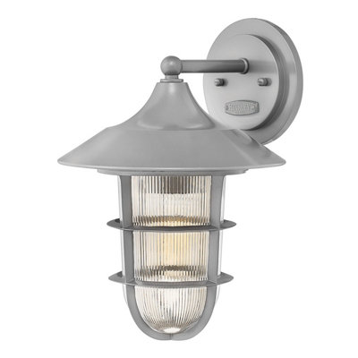 Elstead Lighting Marina 1 Light Medium Wall LanternSilver from B&Q