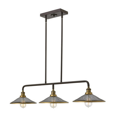 Elstead Rigby 3 Light Ceiling Island Chandelier Pendant Bar Light BronzeE27 from B&Q