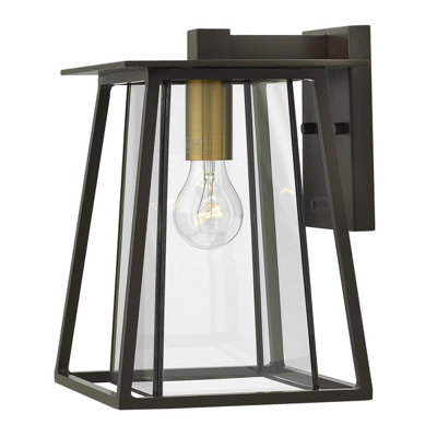 Elstead Walker 1 Light Medium Outdoor Wall Lantern Bronze Ip44E27