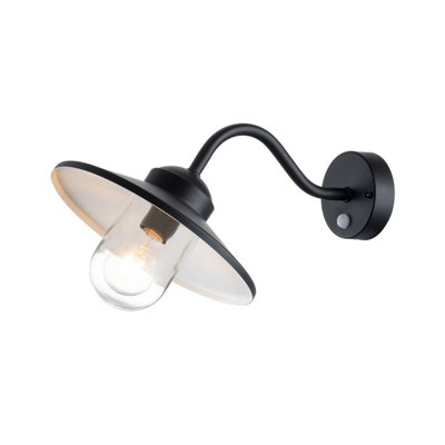 Luminosa Lighting Elstead Klampenborg Outdoor Dome Wall Lamp BlackIp44