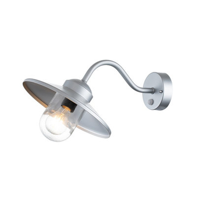 Luminosa Lighting Elstead Klampenborg Outdoor Dome Wall Lamp SilverIp44 from B&Q