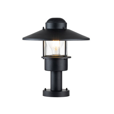 Luminosa Lighting Elstead Klampenborg Outdoor Pedestal Light BlackIp44