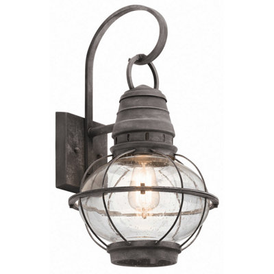 Elstead Bridge Point 1 Light Large Outdoor Wall Lantern Zinc Ip44E27 from B&Q