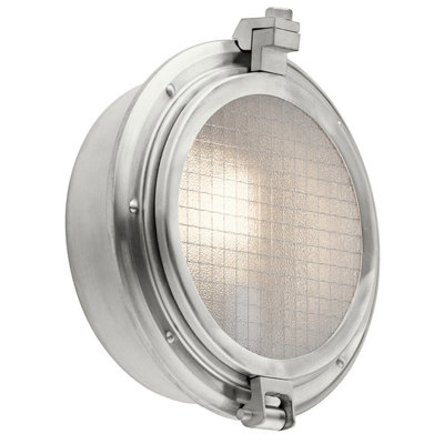 Luminosa Ing Elstead Clearpoint 1 Outdoor Wall Brushed Aluminium Ip44, E27 Light