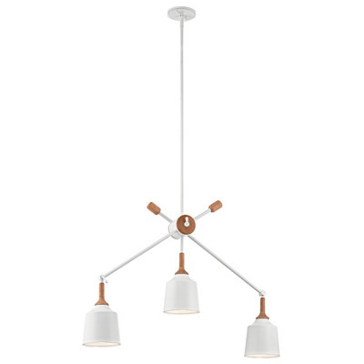 Elstead Lighting Danika 3 Light Linear ChandelierWhite from B&Q