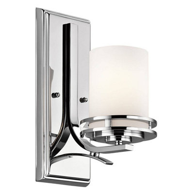 Luminosa Lighting Luminosa Hendrik 1 Light Bathroom Wall Light Polished Chrome Ip44G9 from B&Q