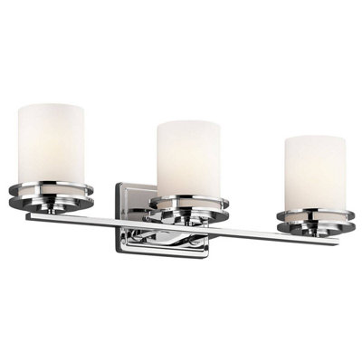 Luminosa Lighting Luminosa Hendrik 3 Light Bathroom Wall Light Polished Chrome Ip44G9 from B&Q