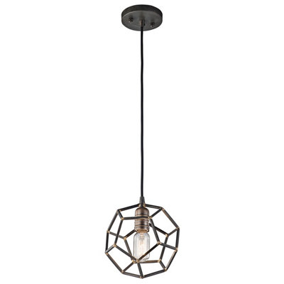 Elstead Lighting Rocklyn 1 Light Mini PendantRaw Steel from B&Q