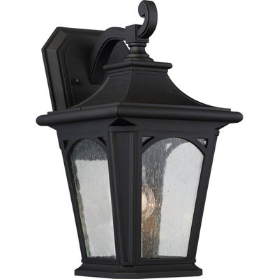 Elstead Bedford 1 Light Medium Wall LanternMystic Black FinishE27 from B&Q