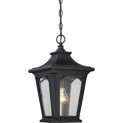 Luminosa Lighting Elstead Bedford 1 Light Small Chain LanternMystic Black FinishE27 from B&Q