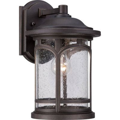 Elstead Marblehead 1 Light Medium Wall LanternPalladian Bronze FinishE27 from B&Q
