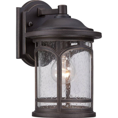 Elstead Marblehead 1 Light Small Wall LanternPalladian Bronze FinishE27 from B&Q