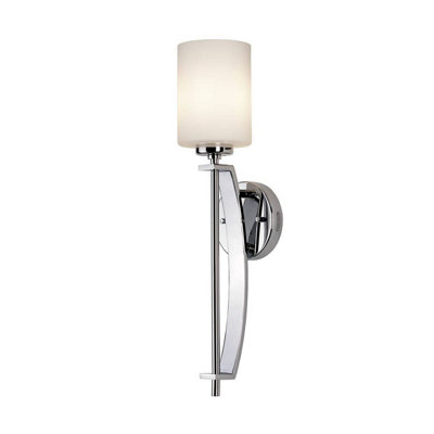 Luminosa Lighting Luminosa Taylor 1 Light Large Wall LightPolished Chrome FinishG9 from B&Q
