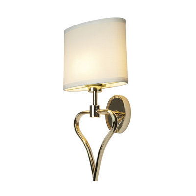 Elstead Falmouth 2 Light Indoor Wall Light GoldG9 from B&Q