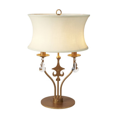Elstead Windsor 2 Light Table LampGold PatinaE14 from B&Q