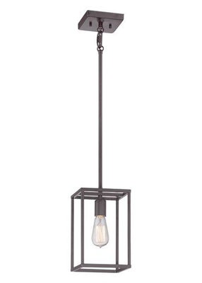 Elstead Lighting New Harbor 1 Light Mini PendantWestern Bronze from B&Q