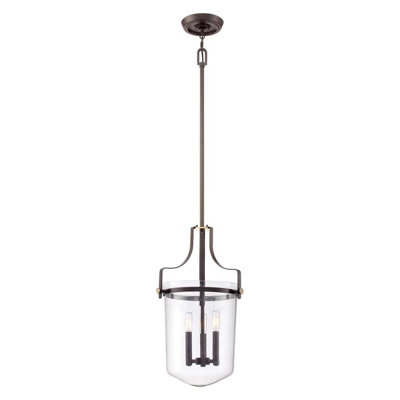 Luminosa Lighting Elstead Penn Station 3 Light Ceiling Pendant Western BronzeE14 from B&Q