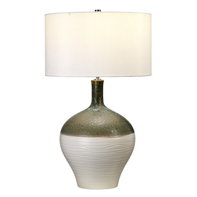 B&Q -  Elstead Eden Park 1 Light Table Lamp GoldGreenE27