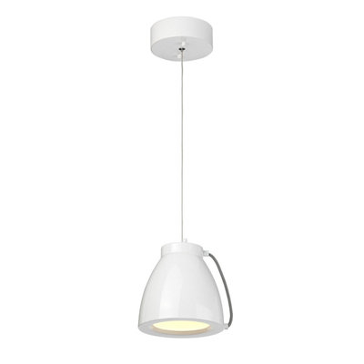 Elstead Lighting Europa 1 Light Small Led PendantWhite Painted from B&Q