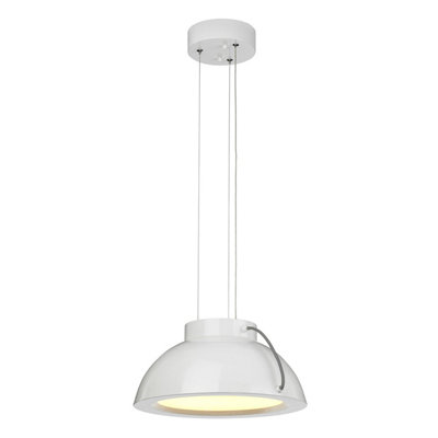 Elstead Lighting Europa 1 Light Medium Led PendantWhite Painted from B&Q