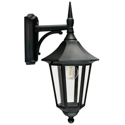 Luminosa Ing Elstead Valencia 1 Outdoor Wall Lantern Ip54, E27 Light/Black