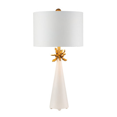 Elstead Neo 1 Light Table Lamp WhiteE27 from B&Q