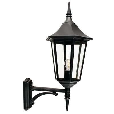 B&Q -  Valencia Grande 1 Light Outdoor Wall Lantern Light Black Ip54E27