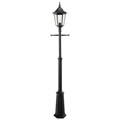 Elstead Valencia Grande 1 Light Outdoor Post Signal Lantern Black Ip54E27 from B&Q