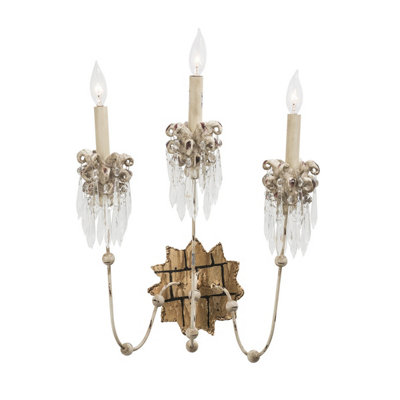 Elstead Lighting Venetian 3 Light Wall LightBeige Patina & Gold from B&Q