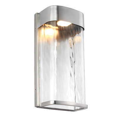Elstead Lighting Bennie 1 Light Small Led Wall LightPainted Brushed Steel from B&Q