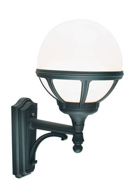Luminosa Ing Elstead 1 Outdoor Globe Wall Ip54, E27 Light/Black