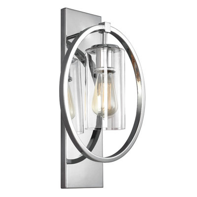 Luminosa Ing Elstead Marlena 1 Wall Polished Chrome, E27 Light