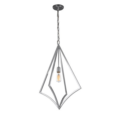 Elstead Lighting Nico 1 Light Large PendantPolished Chrome from B&Q
