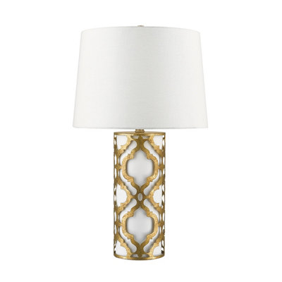 Elstead Arabella 1 Light Table Lamp GoldE27 from B&Q
