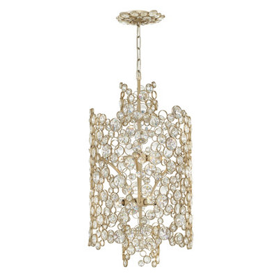 Elstead Lighting Anya Two Tier PendantSilver Leaf from B&Q