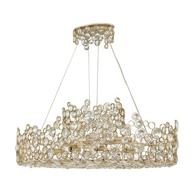 Elstead Lighting Anya Linear ChandelierSilver Leaf from B&Q