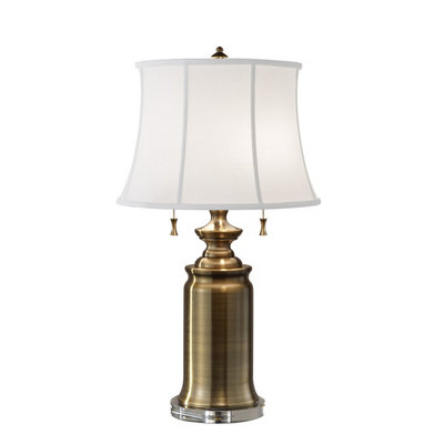 Elstead Stateroom 2 Light Table Lamp BrassE27